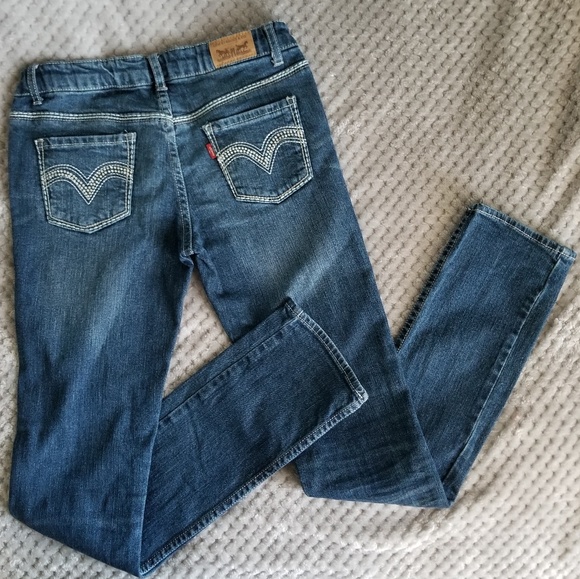 Girls Levi's Jeans Rhinestone Studded Accent Sz 12 - Picture 2 of 6
